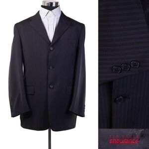 Ted Baker Endurance Blazer Men 42R Wool Suit Jacket Sport Coat BlueBlack Striped